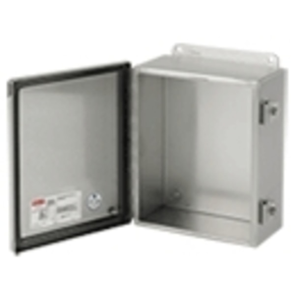 Nvent Hoffman Electrical Junction Box, Type 4X Hinged Cover, 6X4X4, Ss Type 304 A6044CHNFSS